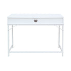 Simply Writing Desk - Blanc-Construction à cadre métallique robuste