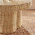 Modway - Ainsley 32 pouces Rotin naturel rond Table basse - Naturel-Capsules de pied non marquées