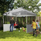 Outsunny - Tente auvent pliante 10 pi l x 10 pi L avec 2 demi-parois latérales - Gris foncé-Demi-parois latérales amovibles pour adapter l'installation selon la météo ou les besoins