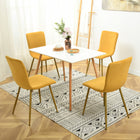 FurnitureR - Chaise de salle manger jaune, ensemble de 4, SCARGILL GREY-3 mois