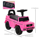 Aosom - Voiture à glisse pour bébé compatible - rose-Dimensions totales : 24,6 po L x 11,2 po l x 17,7 po H (62,5 x 28,5 x 45 cm) 