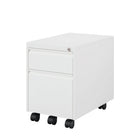 Ceha - Piètement mobile, série MDG, tiroirs boîte-classeur, blanc signalisation-Sécurité de rangement : Système central verrouillable avec 2 clés pour la tranquillité d'esprit.
