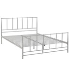 Modway - Estate Lit King, Gris-Lit plateforme de chalet nostalgique