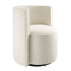 Modway - Della Boucle Tissu Chaise pivotante - Ivoire-Chaise pivotante d’accent