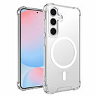 Blu Element - Coque DropZone Rugged Compatible MagSafe Galaxy S25 - Transparente-Coins renforcés avec technologie AirPockets absorbant les chocs