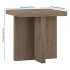 Hudson&Canal - Table d'appoint carrée Elna de 56 cm de largeur, , chêne gris vieilli-9