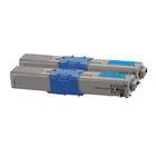 Premium Tone - Okidata 44469703 Toner compatible - Cyan - Paquet de 2-Couleur: Cyan