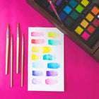 Art 101 - Art de luxe et bois de griffonnage - Ensemble d'art de 168 pièces-Utilisez les peintures pour affiches ou les gâteaux à l'aquarelle inclus pour vos projets artistiques scolaires ou personnels.