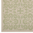 Modway - Ariana Treillis floraux vintage à l’intérieur et à l’extérieur Tapis de 5 pi l x 8 pi L - Vert clair et beige-Résistant aux taches / Facile à nettoyer