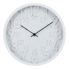 Monarch Specialties - 9118 Horloge Murale Juvénile Rond de 12" - Visage Blanc/Cadre Blanc-Cette horloge murale ronde contemporaine de 12 pouces présente un cadran blanc élégant et un cadre en plastique blanc, ce qui en fait l'accessoire idéal pour tout décor moderne ou espace pour enfants