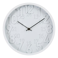 Monarch Specialties - 9118 Horloge Murale Juvénile Rond de 12" - Visage Blanc/Cadre Blanc-Cette horloge murale ronde contemporaine de 12 pouces présente un cadran blanc élégant et un cadre en plastique blanc, ce qui en fait l'accessoire idéal pour tout décor moderne ou espace pour enfants