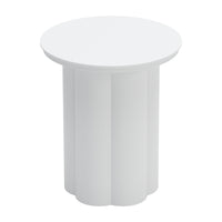 Zuo - Kogur Table d’appoint - Blanc-Structure en acier thermolaqué offrant stabilité, durabilité et style contemporain