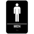 Cosco - Panneaux muraux ADA pour toilettes - 6 po x 9 po - Noir et blanc-Conçus pour un usage intérieur, le format de 6 po x 9 po est idéal pour une installation sur les murs près des salles de repos dans les bureaux, commerces et espaces publics