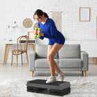 Soozier - Stepper aérobique réglable-Surface en EVA rainurée antidérapante pour une meilleure adhérence