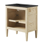Modway - Elysian 30" Vanette de salle de bain - Burl noir-Placage en bois de burl