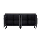 Manhattan Comfort - Jodie 164 cm Buffet Moderne d’Inspiration Mid-Century - Gris Charbon-15,7 po L x 64,6 po l x 32 po H