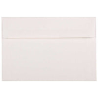 JAM Paper Enveloppes d'invitation Strathmore A8 - 5,5 x 8,125 po - Lin blanc brillant - paquet de 50-Enveloppes en papier de lin blanc brillant