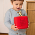 tonies - Mon Premier Coffret Toniebox 2 - Playtime Puppy - Rouge Couché De Soleil (Anglais Et Français)-Deux façons de jouer : les enfants peuvent plonger dans leurs histoires et chansons préférées avec une collection toujours grandissante de personnages Tonie, ou ajouter Tonieplay pour découvrir des jeux sans écran et plus encore