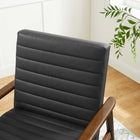 Modway - Jensen Cuir végane Chaise d’accent - Noir noyer-Mousse rembourrée