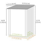 Outsunny - Remise de jardin 3,3 pi x 3,4 pi avec porte verrouillable, brun-Châssis en acier ondulé, galvanisé pour plus de solidité 