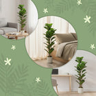 HOMCOM - Arbre artificiel de figuier lyre 4 pi pour décoration intérieure - vert-Une base lestée assure la stabilité, la rendant sûre pour les enfants et les animaux de compagnie 