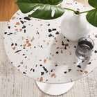 Modway - Lippa Rond de 20 po Terrazzo Table d’appoint - Terrazzo blanc-Anneau sans marquage