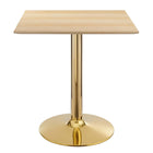 Modway - Verne 28 po Carré Table à manger, Or Naturel-Table à manger moderne