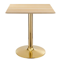 Modway - Verne 28 po Carré Table à manger, Or Naturel-Table à manger moderne