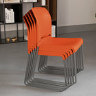 Flash Furniture – Chaise empilable à dossier profilé Hercules avec base traîneau argentée, orange-Siège et dossier en plastique orange