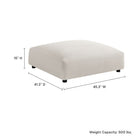 Modway - Solace Modulaire Tissu rembourré Ottoman - Sel-Tissu tissé texturé