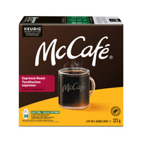 Capsules K-Cup de café Espresso de qualité supérieure McCafé - torréfaction foncée - paquet de 30-Torréfaction : ce mélange est torréfié selon nos normes les plus strictes en matière d'espresso, afin d'offrir une saveur riche et corsée, avec un soupçon de douceur
