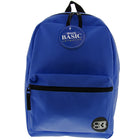 BAZIC Products - Sac à dos basique, 16 po, bleu, paquet de 2-Bretelles et poignée de transport légèrement rembourrées et réglables