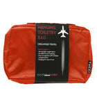 TUCCI Italie Trousse de toilette suspendue pour voyager - Orange brûlé-Compartiments Multiples Organisés - Garde les essentiels bien séparés et accessibles