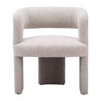 Zuo - Java Fauteuil d’appoint - Beige sable-Tissu style mouton bouclé