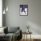 Frameworth - Matthew Schaefer Islanders de New York portrait - toile encadree - 22,5 po x 31,5 po-Impression sur toile premium etirée et agrafée professionnellement sur un cadre en bois solide et prete a afficher