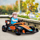 Qaba - Voiture électrique 12V pour enfants avec télécommande pour 3-5 ans - orange-Comprend un klaxon, un port USB et de la musique pour une balade ludique et multifonctionnelle 
