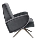 Modway - Superior Performance Velvet Chaise pivotante - Gris-Construction solide