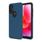AXS - PROTech etuis anti-choc avec bordures surelevees et une durabilite militaire pour Motorola Moto G Power 2022, Bleu-Resistant aux chocs