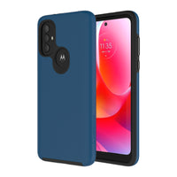 AXS - PROTech etuis anti-choc avec bordures surelevees et une durabilite militaire pour Motorola Moto G Power 2022, Bleu-Resistant aux chocs