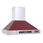 KUCHT KRH3615-R 36 po Hotte murale professionnelle - 900 CFM - Acier inoxydable/Rouge-Écran LCD à capteur tactile permettant de choisir la vitesse appropriée