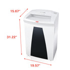 HSM - Déchiqueteur de bureau Securio B32CL5 à coupe micro, 7 feuilles-Technologie anti-bourrage, système de contrôle de la gestion de l'énergie EcoSmart : consommation électrique particulièrement faible de 0,1 W en mode Veille