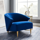 Modway - Odyssey Performance Velvet Fauteuil - Marine-Fauteuil d’accent moderne