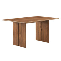 Modway - Amistad 60 po Bois Table à manger, Noyer-Table à manger de ferme moderne
