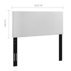 Modway - Taylor Tissu de lin rembourré Tête de lit complète / Queen, Blanc-Tissu doux en tissu de lin