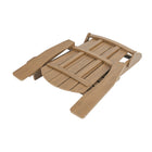 Backyard Lifestyles - Chaise Adirondack pliante avec repose-pieds escamotable et porte-gobelet - Brun-Résistant aux taches et facile à nettoyer.