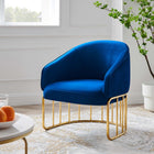 Modway - Legacy Performance Velvet Fauteuil - Marine-Revêtement en velours de performance