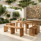 Zuo - Riviera Banc Extensible - Naturel - Ensemble de 2-Dimensions: 13,4 po L x 53,5 po L x 18,3 po H