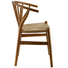 Modway - Flourish Fuseau Fauteuil d’appoint de salle à manger - Noyer-Comprend des calottes de pied en plastique