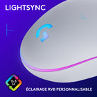 Logitech - Souris de jeu RVB programmable  G203 Prodigy - blanche-Avec le logiciel Logitech G HUB, personnalisez les paramètres de sensibilité de cette souris gaming pour PC en fonction de votre style de jeu et basculez rapidement entre 5 réglages PPP à l’aide du bouton central de changement de résolution