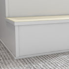 PawHut - Escaliers pour animaux pour lit haut - 15,7 po L x 23,2 po l x 21,3 po H - blanc-Matériau : MDF, peluche courte 